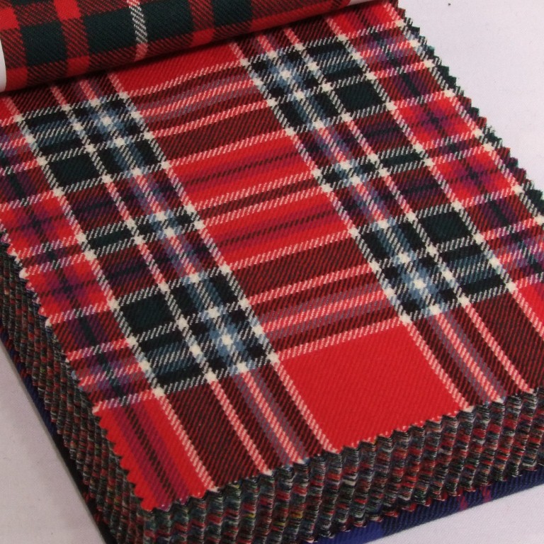 Fabric, Tartan, Wool, Twill Weave, L/W, MacBean Tartan